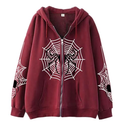 Sweat à capuche zippé femmes rétro oversize veste de style streetwear décontracté