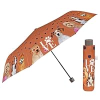 PERLETTI Folding Umbrella with Python Print for Women - Mini Foldable Colourful Windproof Umbrella - Compact Resistant Travel Brolly Girls - Manual Opening - Diameter 97 cm TIME