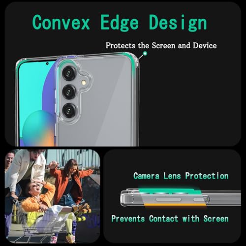 Image of ONES for Samsung Galaxy S25 FE Slim Case Clear, PC + TPU Hybrid, Military-Grade Drop Guard, Anti-Yellowing, Anti-Slip, Shockproof Silicone Hard Cover, Scratch Resistant, Transparent Case
