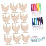 VILLFUL Satz Mit Unbehandelten Holzscheiben Holzausschnitte Zum Thema Ostern Modellier-hackschnitzel-dekorationen Natur Holz Materialien Bastelset Für Heimgebrauch