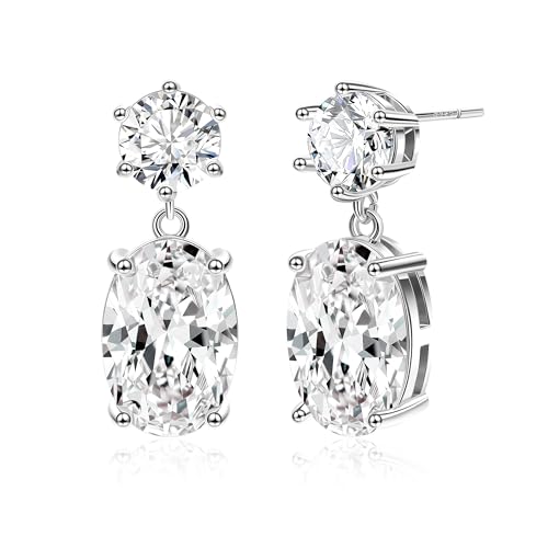 AFSITNIG Drop Dangle Earrings for Women with CZ, 925 Sterling Silver Post by AFSITNIG - Used condition - US$11.33