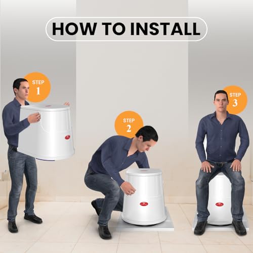Image of EASYCARE Heavy Duty Portable Indian to Western Toilet Converter | Commode Stool for Patients, Adults, Elderly, Kids, Handicap | Portable Toilet Seat