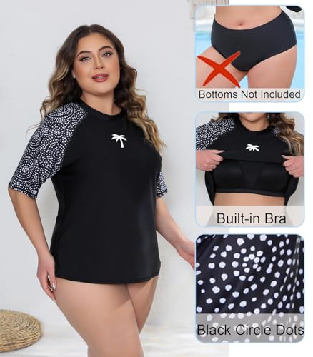Camiseta de natación UPF50 de secado rápido con protección solar para mujer 5