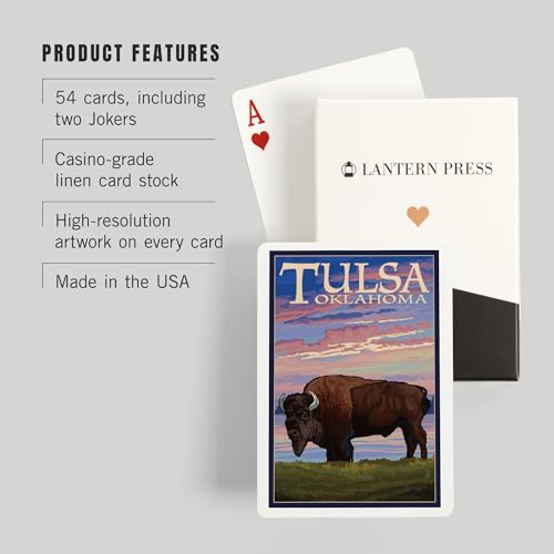 Baraja de Cartas de Poker Lantern Press Tulsa Oklahoma miniatura 3