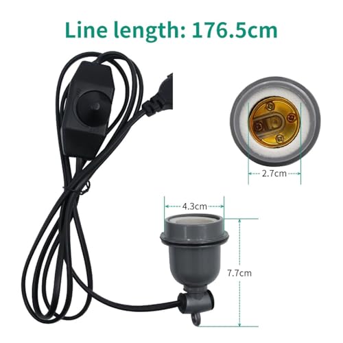 Support de lampe chauffante E27 anti-brûlure avec cordon pour reptile