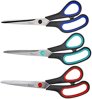 Artlicious - 3 Pack Premium 8 inch Multipurpose Scissors Value Pack for School