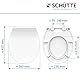 SCHÜTTE WC-Sitz SLIM mit Absenkautomatik und Schnellverschluss aus Duroplast, Toilettendeckel mit 175kg Belastbarkeit, Toilettensitz mit Brille, Klodeckel für WC, Klobrille Weiß