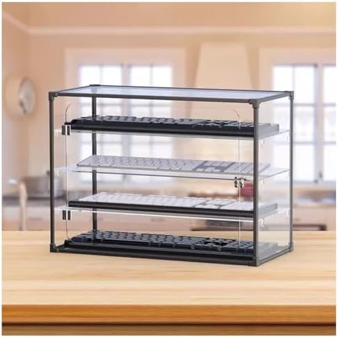 Clear Acrylic Gaming Keyboard Rack, Multi-Layer Mechanical Keyboard Storage Box, Home Collection Cabinet (Size: 50x20x60cm) - Stylish Organizer for Gamers