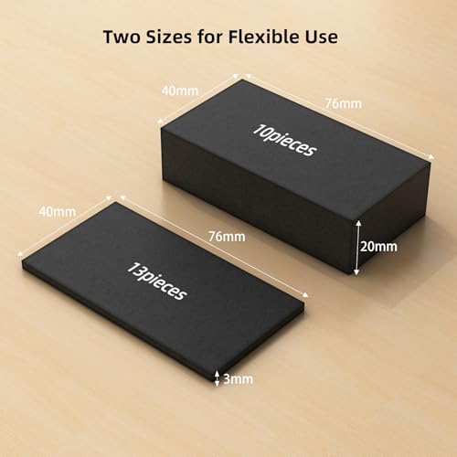 Image of Furniture Wall Protectors, IPEROT 23Pcs EVA Foam Headboard Stoppers for Wall, Bed Stoppers for Headboard, 10Pcs (20mm Thick)+13Pcs (3mm Thick) Couch Wall Protector, Black Headboard Bumper