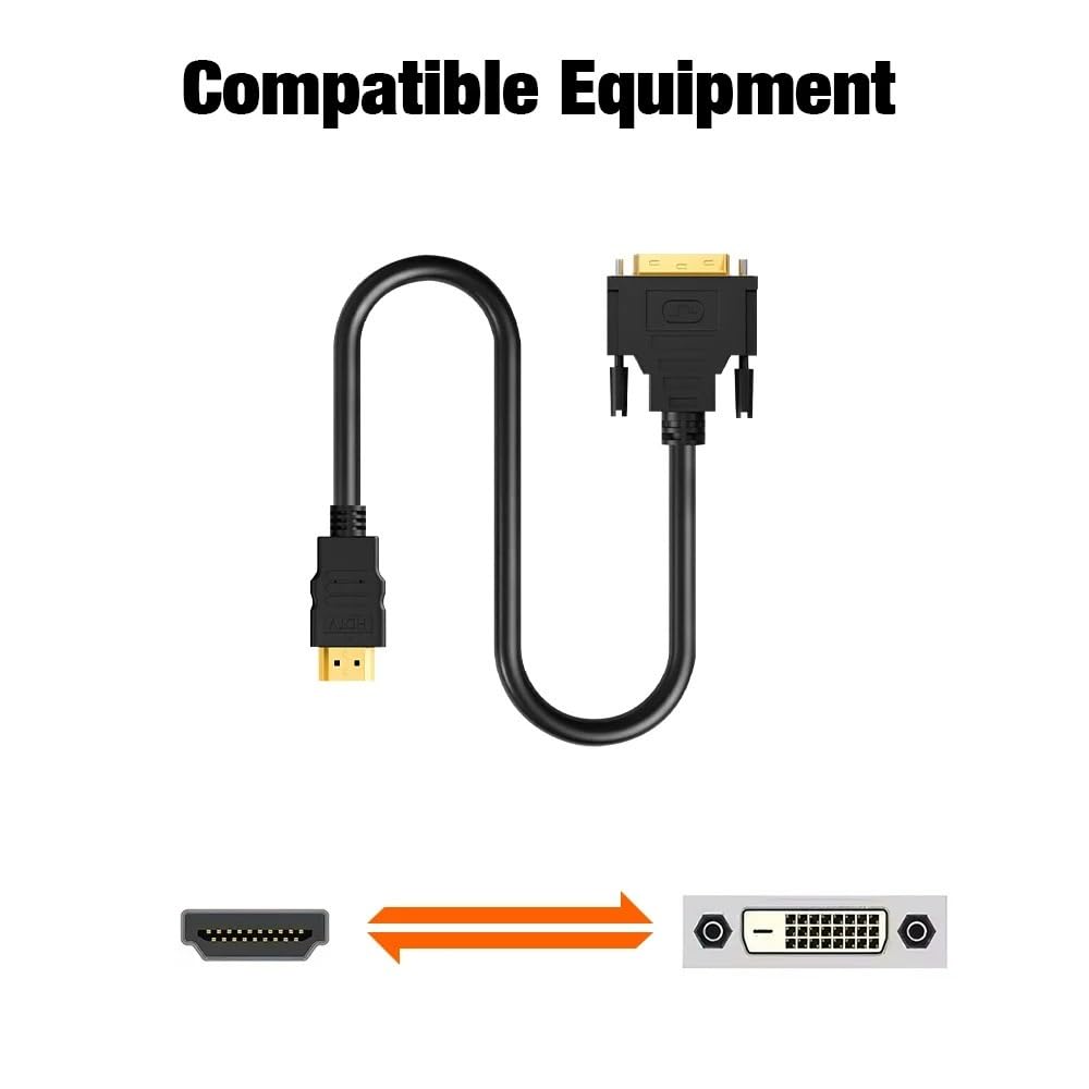 Dwukierunkowy konwerter wideo HDMI na DVI 24+1/24+5 Dwukierunkowy kabel adaptera 4K 60 Hz (5 m)