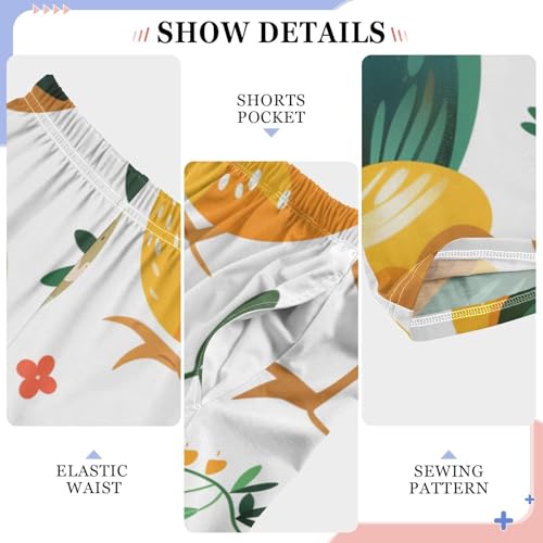 ZZXXB Rooster Egg Flowers Boys Long Pants Soft Trousers Elastic Waist Kids Lounge Bottoms with Pockets S-XL4