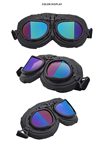 Image of Peicees Vintage Helmet Goggles Motorcycle Goggles Bike Motorcross Pilot Goggle
