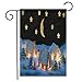 Produktbild 12,5 'x 18' Garden Flag House Lebkuchenhaus in der Nacht im Winter Kuchen im Freien doppelseitige dekorative Haus Yard Flags