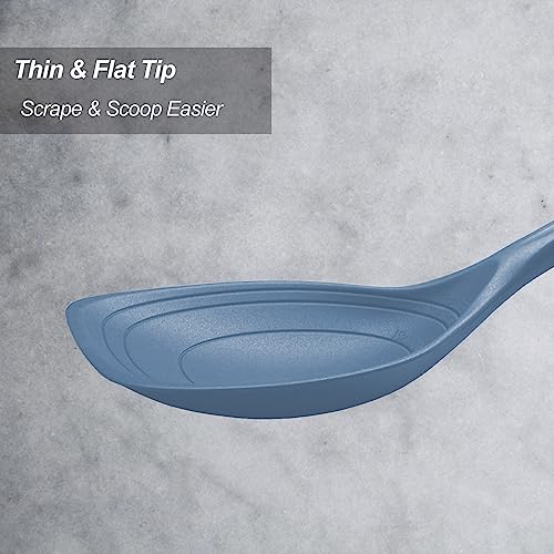 Large Silicone Cooking Spoon, Deep bowl & Measurement Mark, Starry Blue, by Vovoly - Image 4