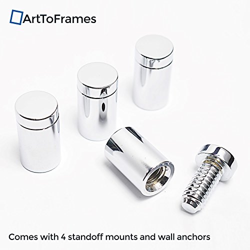 Arttoframes Floating Acrylic Frame For Pictures Up To 5X7 Inches (Full Frame Is 9X11) With Chrome Standoff Wall Mount Hardware, Acrylic-109-5X7-69 #TOP5