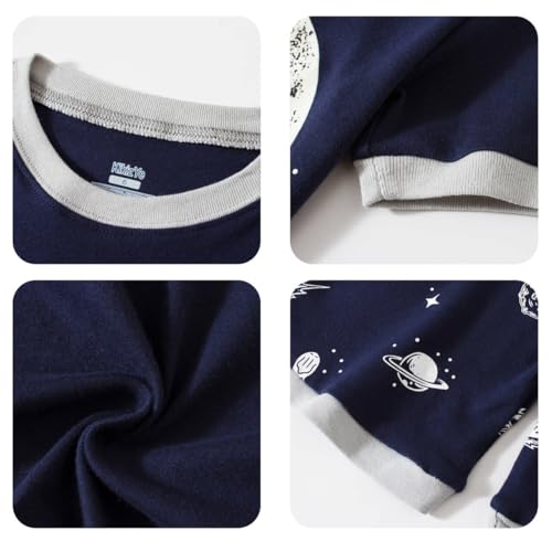 Image of KikizYe Boys Short Sleeve Pajamas Kids Summer Pjs Children Pajamas