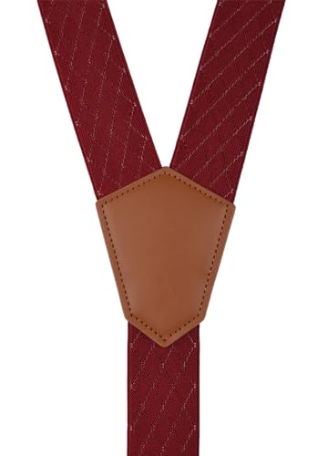 Image of Suspenders for Men Snap Hooks with 1.4 Inch Elastic Y-Back Adjustable
