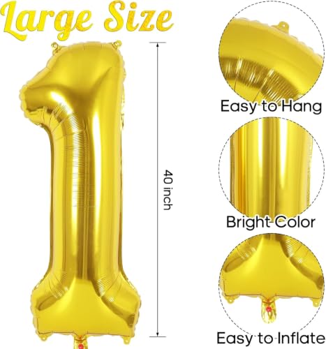Image of 6 Pcs Fall 1st Birthday Balloons, Pumpkin Maple Leaf Acorn Foil Balloons