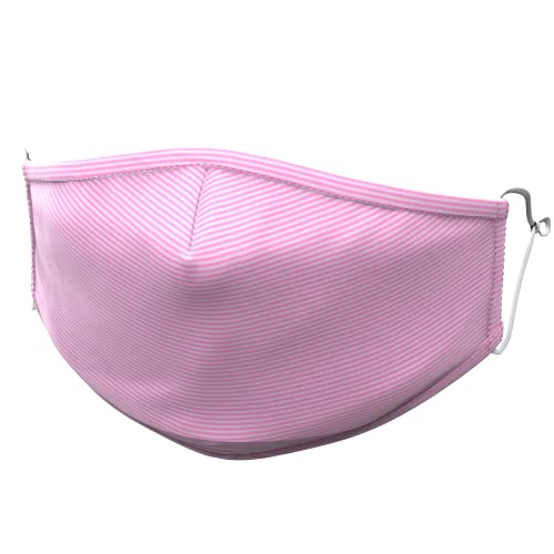 Capeebara - Masque Lavable Enfant - Masque Réutilisable - 2 Filtres Inclus - (Rose à Rayures) Cover