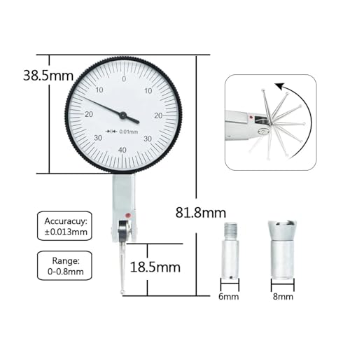 Calibrador con indicador de carátula 0-0.8mm miniatura 3
