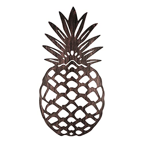 YiYa Brun Décoration Ananas Métallique Décoration Ananas Métallique Rustique Ananas Métallique Décoration Murale pour Cuisine Chambre Salon Jardin Décoration de Cour Cover
