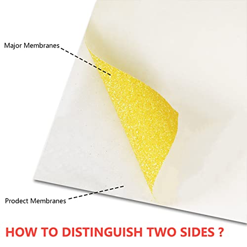 Image of guangyintong Glow Glitter Gold Heat Transfer Vinyl HTV Rolls, 12 inch x 8ft Iron on Vinyl for T-Shirts, Glitter HTV Vinyl for All Cutter Machines Easy to Cut & Weed for DIY Design
