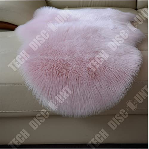 Peau de Mouton synthétique,Cozy Sensation comme véritable Laine Tapis en Fourrure synthétique, (50X 80 CM, Rose)