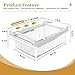 SNSLXH 2 Pack Refrigerator Drawer Organizer, Pull Out Shelf Storage Transparent Organizer for Egg, Fruit, Vegetable, Seafood, Meat, Fit All Fridge Shelves Under 0.6''