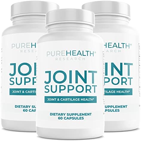 PUREHEALTH RESEARCH Joint Support Supplement – with Calcium, Boswellia Serrata Extract, Collagen Type 2, NEM, Turmeric & Black Pepper – Joint Health Supplements for Women and Men, 180 Capsules PUREHEALTH RESEARCH Joint Support Supplement – with Calcium, Boswellia Serrata Extract, Collagen Type 2, NEM, Turmeric & Black Pepper – Joint Health Supplements for Women and Men, 180 Capsules