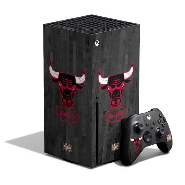 Skinit Decal Gaming Skin Compatible with Xbox Series X Bundle - Officially Licensed NBA Chicago Bulls Hardwood Classics Design