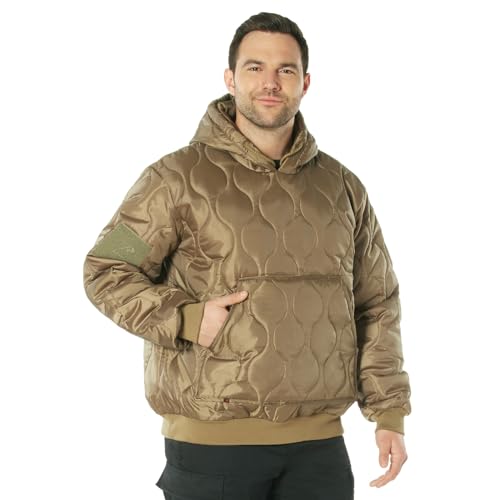 Rothco Quilted Woobie Hooded Sweatshirt Coyote Brown - L