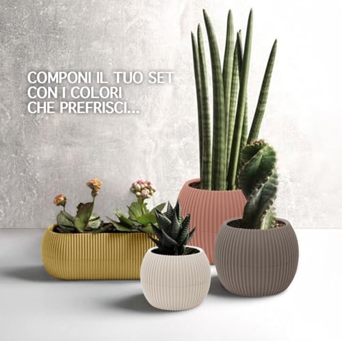 IlGruppone Vasetti Piante Grasse con Sottobicchiere Integrato - Blu - Rettangolare 0,55 Litri  
IlGruppone Vasetti Piant