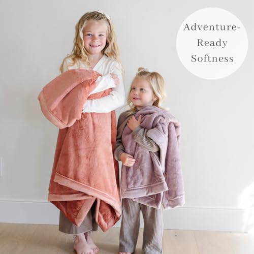 Image of Saranoni Luxury Lush Kids Blanket | Ultra-Soft & Cozy Plush Comfy Blankets for Kids & Teens | Clay - 40 inch x 60 inch