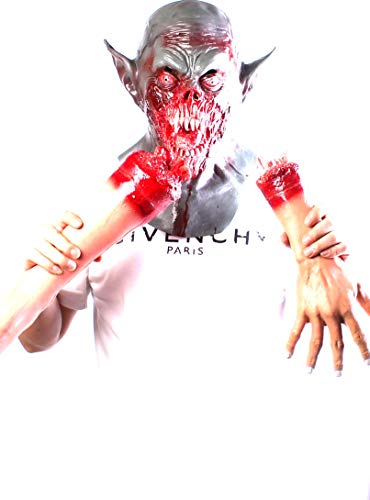 Rapget Vampire Mask Zombie Mask Monster Mask Devil Mask Halloween Novelty Costume Party Latex Full Head Mask Zombie Cosplay Props #TOP5