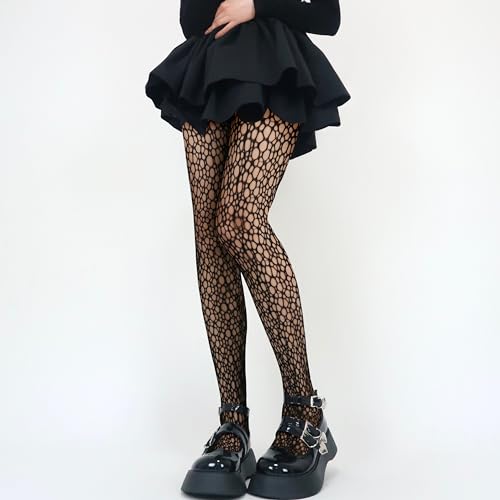 Image of Benefeet Sox Womens Fishnets Girls Fishnet Tights Sexy High Waist Fishnet Stockings Sheer Mesh Hollow Out Pantyhose