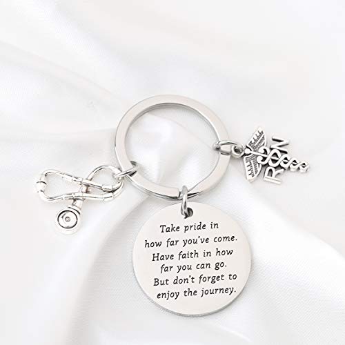 FUSTMW RN Nurse KeyChain Gift RN Graduate Gifts Registered Nurse Gifts RN Charm2