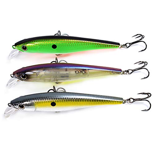 Yialia 9.5 cm 10g Iscas De Pesca Minnow Artificial Hard Swimbait Isca Flutuante De Água Doce De Água