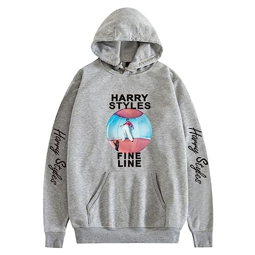 Silver Basic Sudadera Ha-rry Styles para Hombre Nuevo álbum Love on Tour Merch Sudadera con Capucha Concierto Ropa Sudadera Deportiva M, Gris C-1