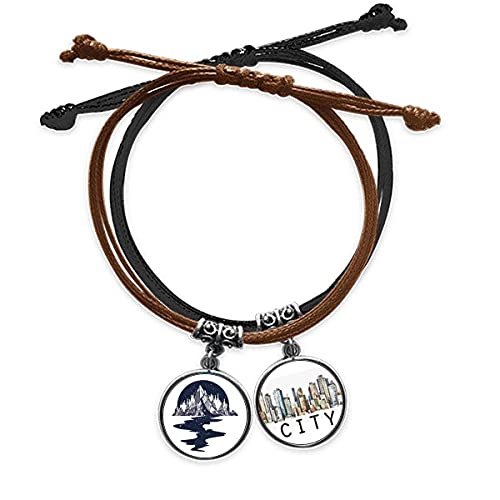 Bracelet cuir Sidi Iceberg Stream avec cordon tressé main et étoiles