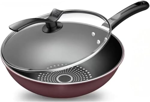 フライパン 炒め鍋 深型 蓋付き IH対応 ガス火対応 コーティング ノンスティックフライパン 人気 高温対応 高熱 効率 耐久 洗いやすい 浅い 卵焼き オムレツ オール熱源対応 (32cm+蓋付き)