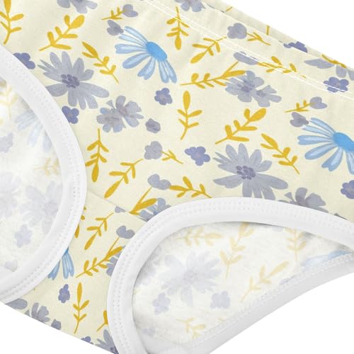 Girls' Panties Flowers Floral Yellow Underwear for Girls Toddler Kids 3T 23021814