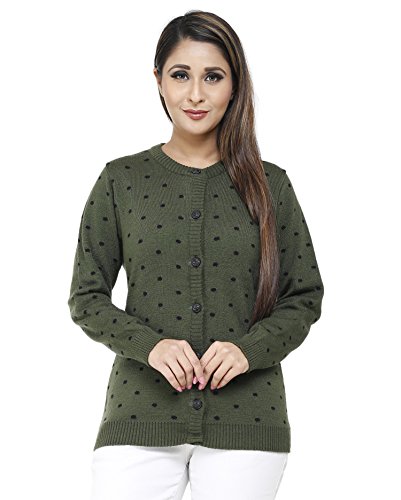 Image of Modeve Women's Acrylic Blend Cardigan /Round Neck Sweater For Winter