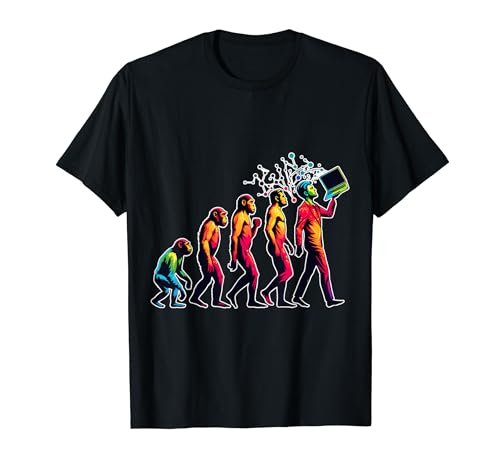 Lustig Evolution Menschen zum Laptop PC Nerd Geek Business T-Shirt Lustig Evolution Menschen zum Laptop PC Nerd Geek Business T-Shirt