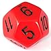 Chessex Polyhedral 7-Die Opaque Dice Set - Red with Black
