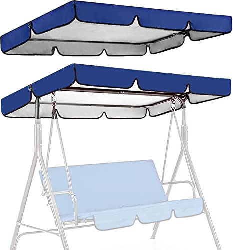 Kfjzgzz Patio Swing Canopy Replacement Top Cover,Outdoor Waterproof Anti-Uv 2 & 3 Seater Garden Porch Seat Furniture Sun Shade Patio Swing Hammock Top Sunproof Cover For Patio Garden Yard #TOP22
