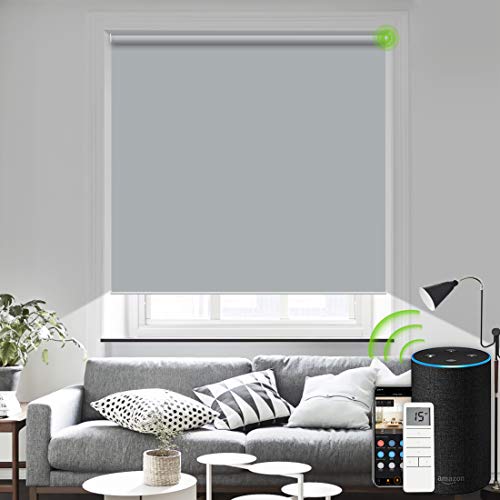 Motorized Blinds Remote Control Window Roller Shade Wireless Rechargeable 100% Blackout Window Shades