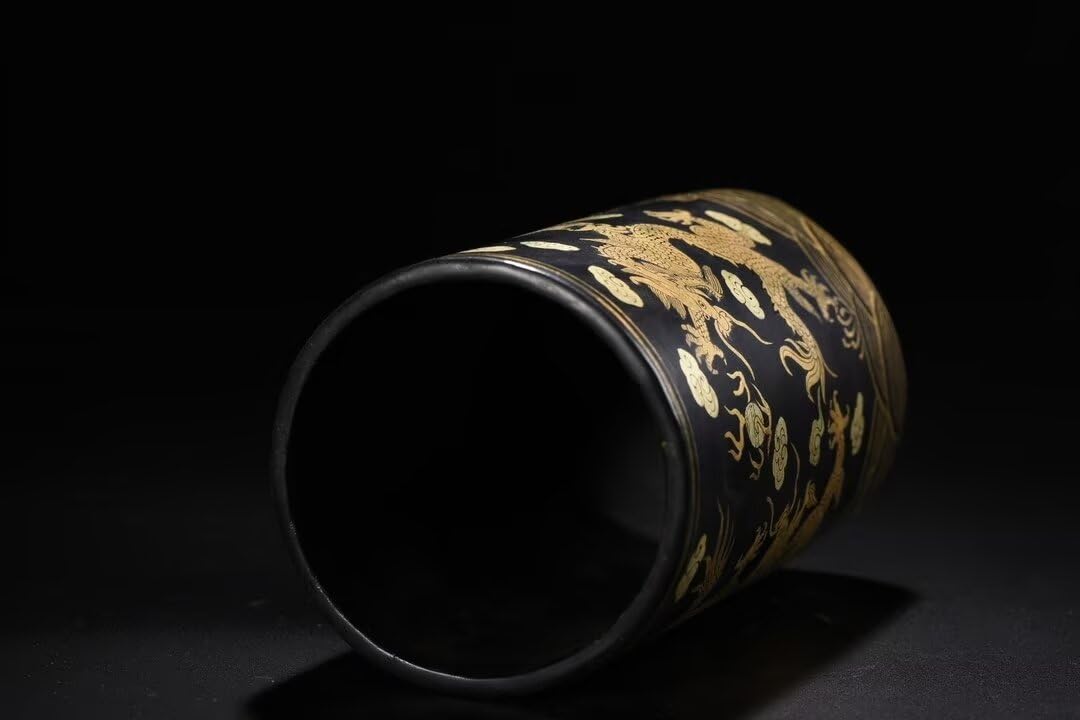 Feng Shui drewniany uchwyt na długopis, dekoracja domu, uchwyt na długopisy do biura, uchwyt na długopisy w stylu vintage, kredki, biuro, gabinet, rok