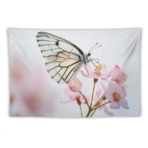 Tapisserie papillon moderne en polyester 150x230 cm pour deco de chambre