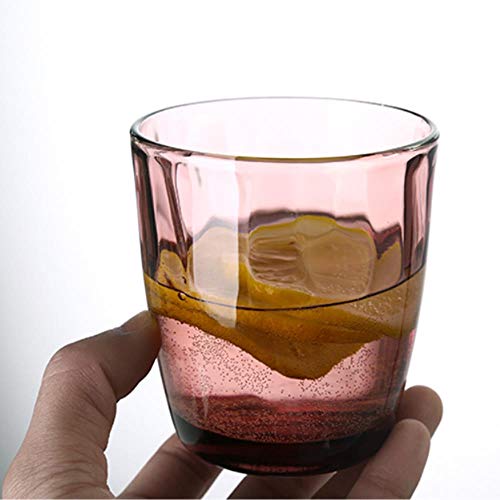Vaso de jugo de color para desayunos familiares copas con estampado rosa azul CXK de 300ml 3