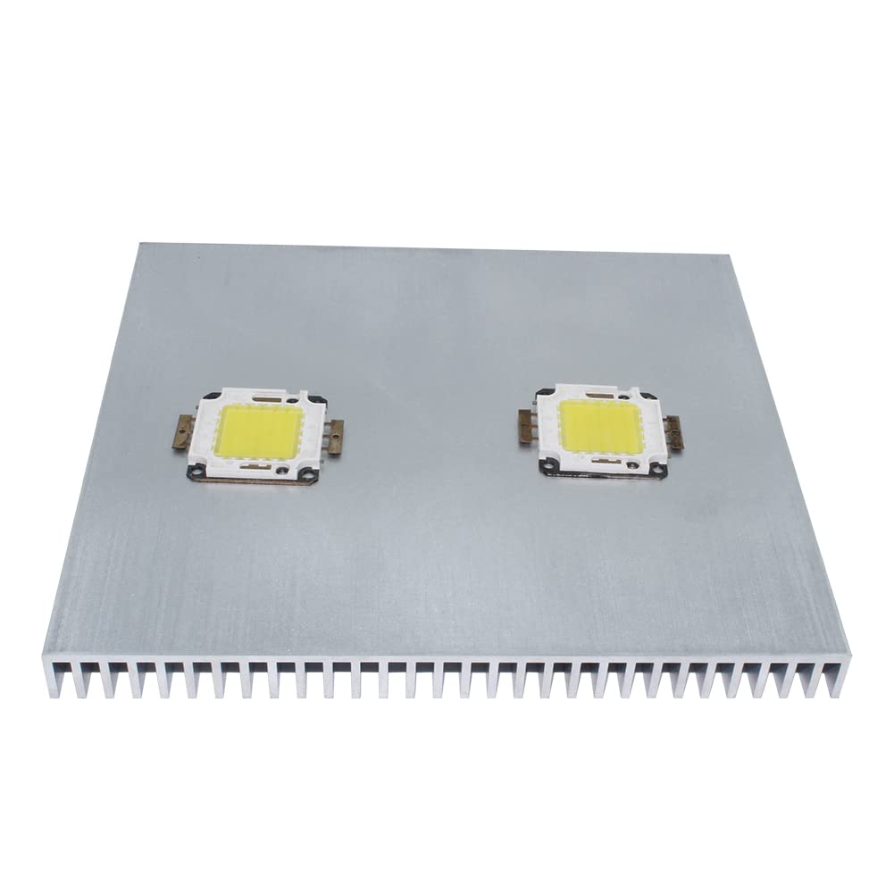 Dissipatore di calore in alluminio, grande, 220 x 200 x 18 mm, per chip LED, amplificatore di potenza LCD elettronico e dissipazione del calore